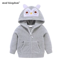 mudkingdom cute little girls boys fleece jacket lightweight unicorn owl toddler animal hoodies zip up children clothes winter