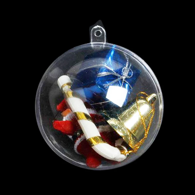 Елочные подвесные украшения сделай сам прозрачные пластиковые полые шары для