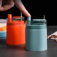 1pcs creative automatic pop up toothpick holder portable toothpick container restaurant household table toothpick storage box