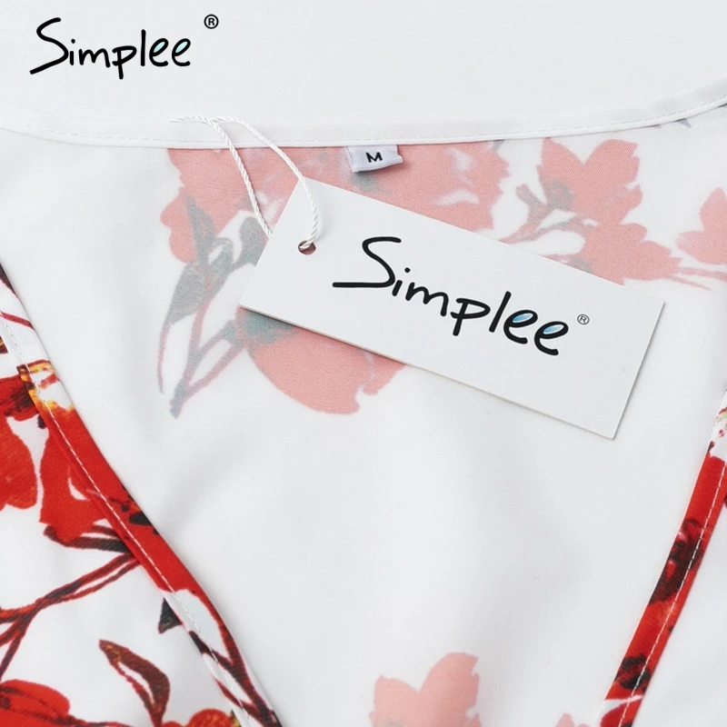 Летнее женское длинное платье Simplee с цветочным принтом элегантный сарафан в