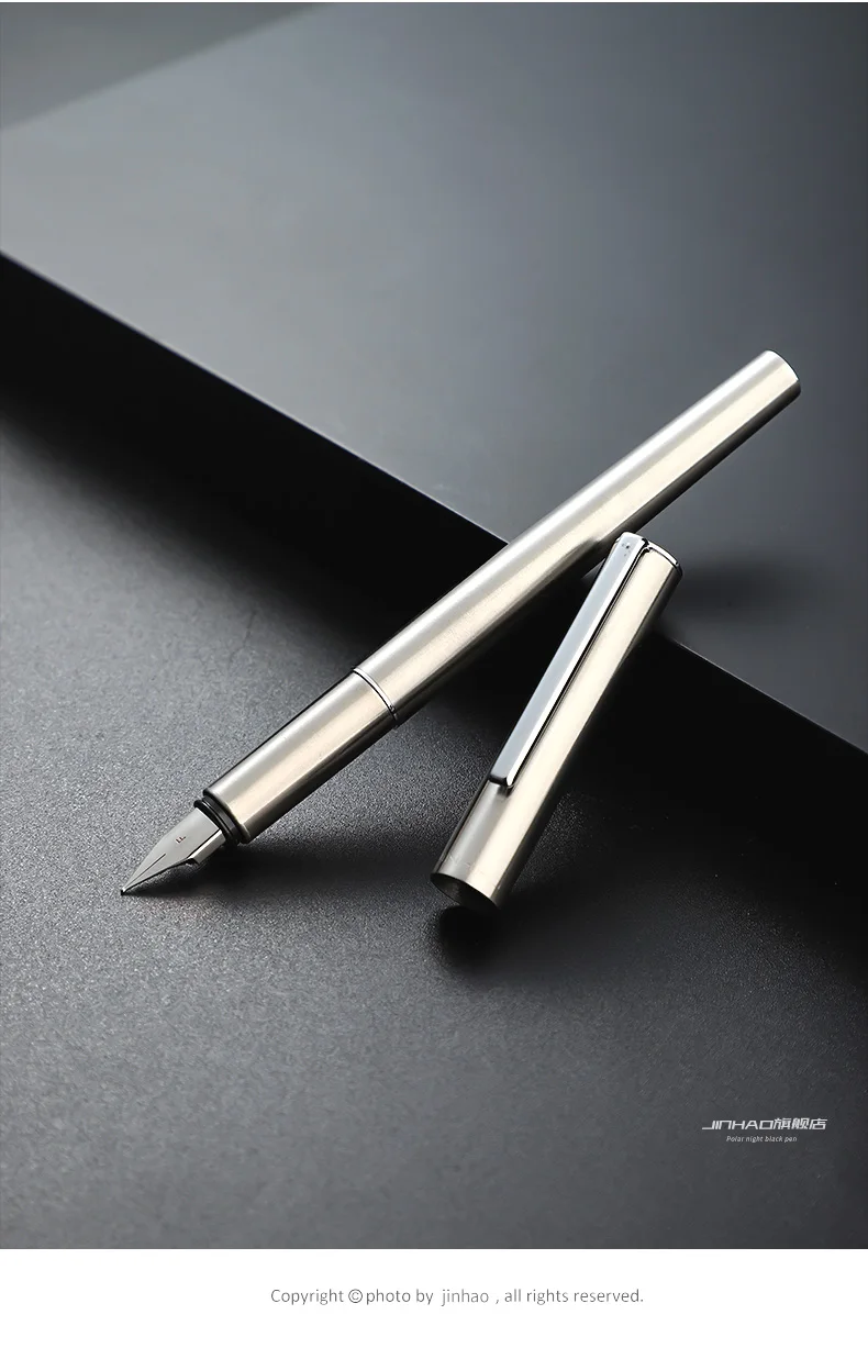 Перьевая ручка Jinhao A6118 со стальным бочком с очень тонким наконечником |