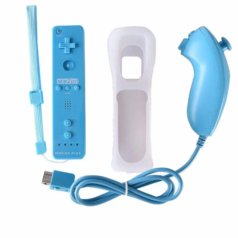 HobbyLane 2 in 1 Wireless Control Built In Motion Plus Remote Controller For Wii Bluetooth for Game Accessories d25 | Электроника