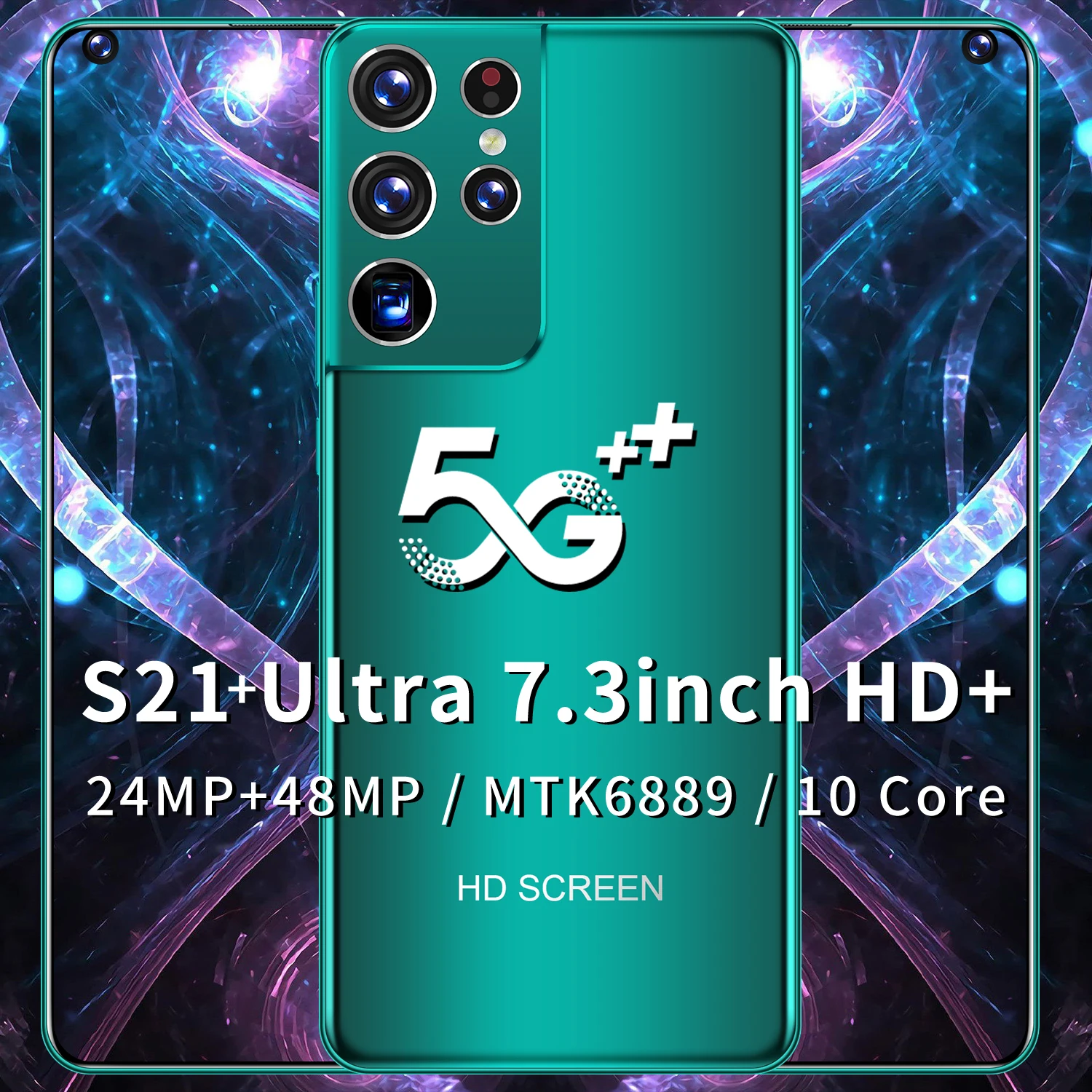 

Global Version Galay S21+ Ultra 5G 7.3 Inch Smartphone 16GB+512GB 6800mAh 24MP+48MP Unlocked Smartphone Mobile Phones