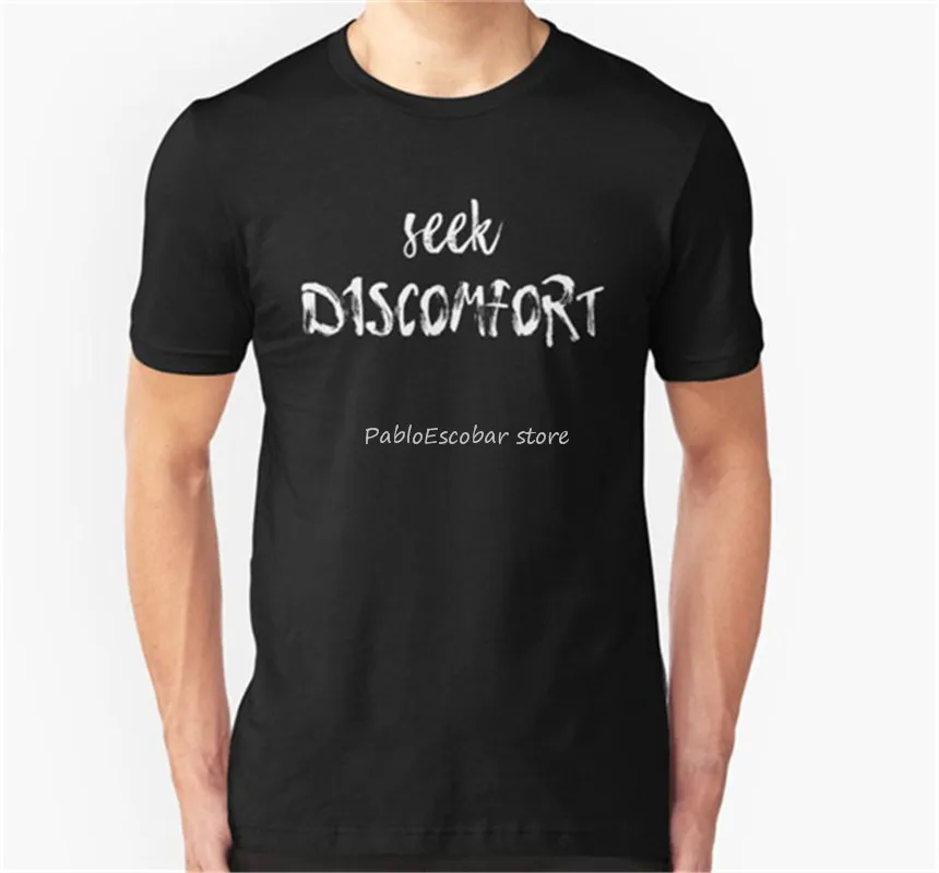 

High Quality Seek Discomfort Customized Printed T Shirt men cotton summer fashion tops Funny Top Tees Outdoor Wear Shirt