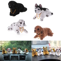 car styling ornament shaking nodding head dog doll cute bobblehead auto interior husky spotty dog cute decorative dog resin pile