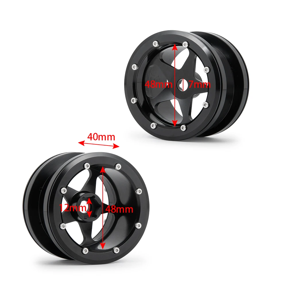 2 дюймовые диски из алюминиевого сплава Beadlock для 1/10 Axis Wraith 90018 TRX4 аксессуары