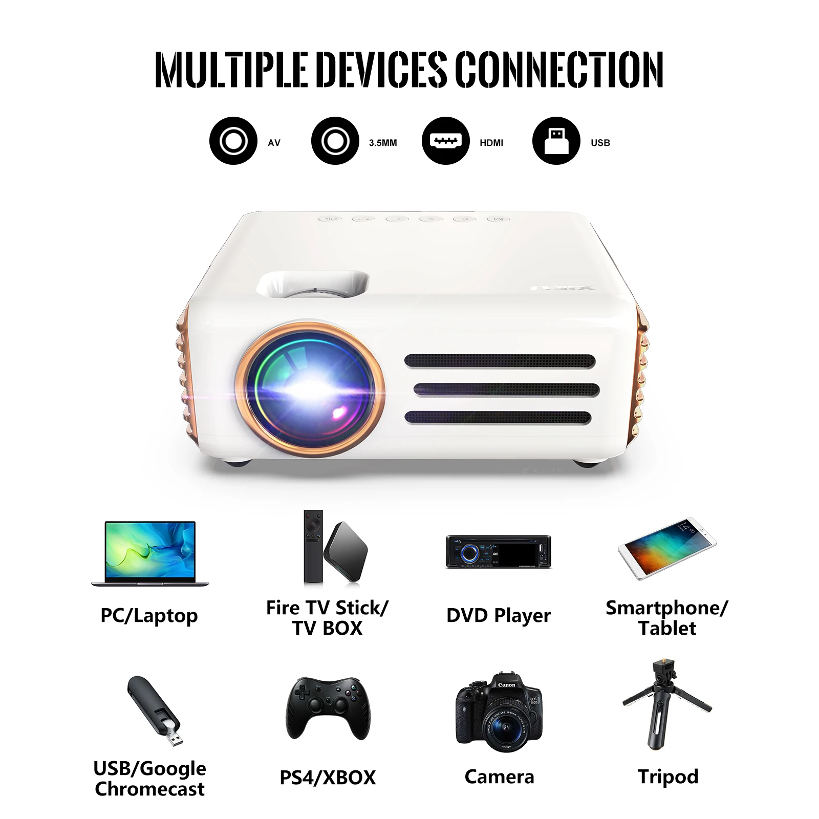 Проектор XIDU Full HD 1080P WiFi 9 0 Bluetooth проектор 8000Lux домашний умный Видеопроектор для iPhone