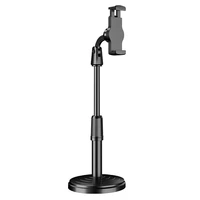 desktop microphone stand upgraded adjustable table mic stand with base micro microphone holder mic clip for podcasts singing