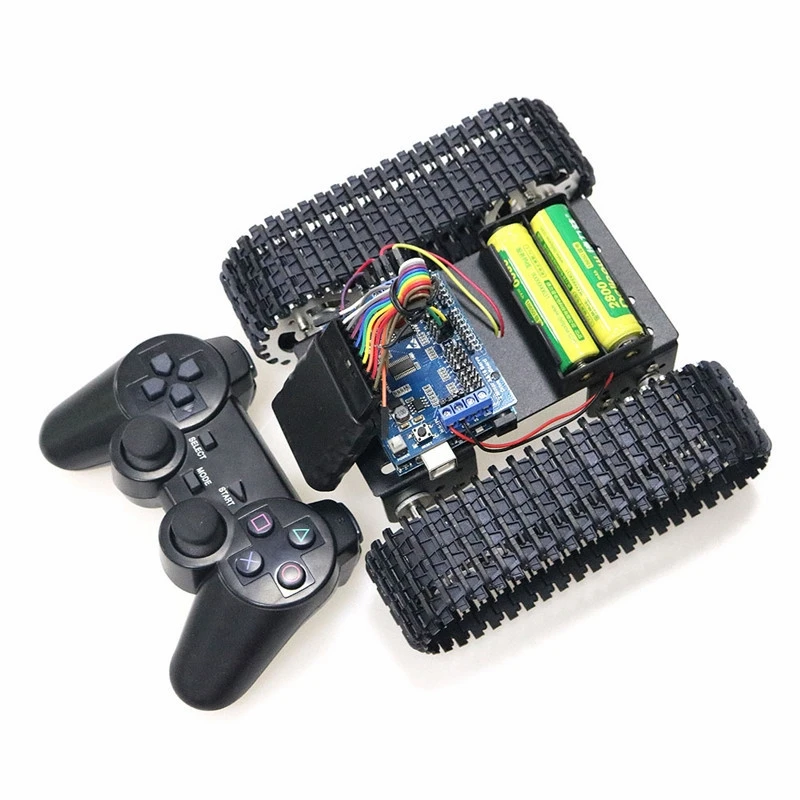T101 умный робот шасси танка с беспроводной ручкой PS2 комплект управления + 33GB 520