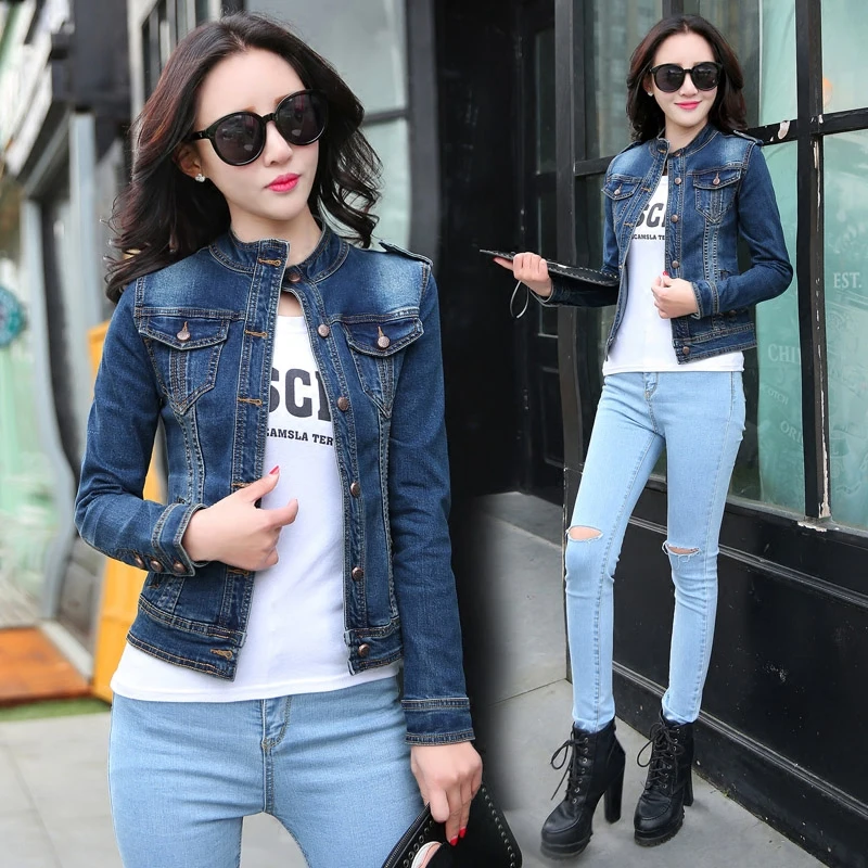 

Jeans Denim Jacket Women or Girl Teenager 2021 Classic Jean Jacket Woman Fashion Coat Teen Veste Femme Chaqueta Vaquera Mujer A8