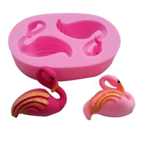 delidge 1pc 3d flamingo shaped silicone cake decorating mould animals chocolate soap mold pastry baking tool