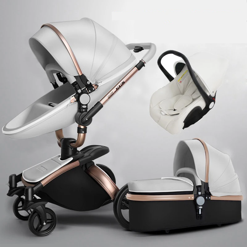 Similar to Aulon Cart Dearest New Baby Stroller High Landscape Portable Luxury Carriage 3 in 1 Pram on - Цвет: gray 3pcs