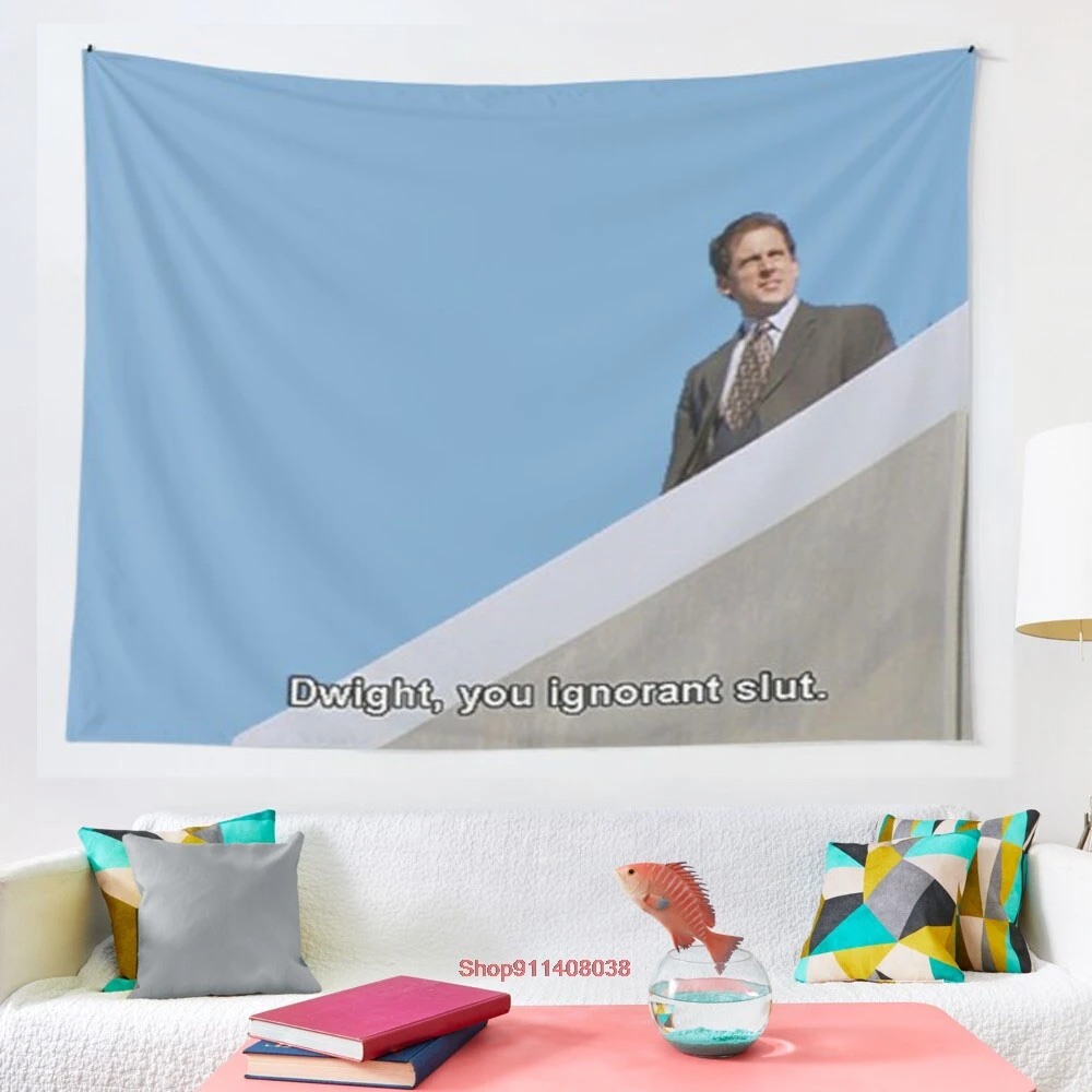 

Dwight you ignorant slut tapestry Wall Hanging Tapestries for Living Room Bedroom Home Decor