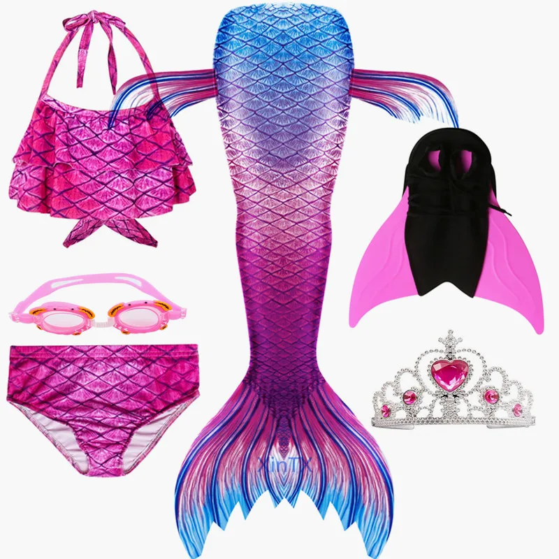 Детский костюм Русалочки с плавниками для косплея девочек 2020 | Тематическая