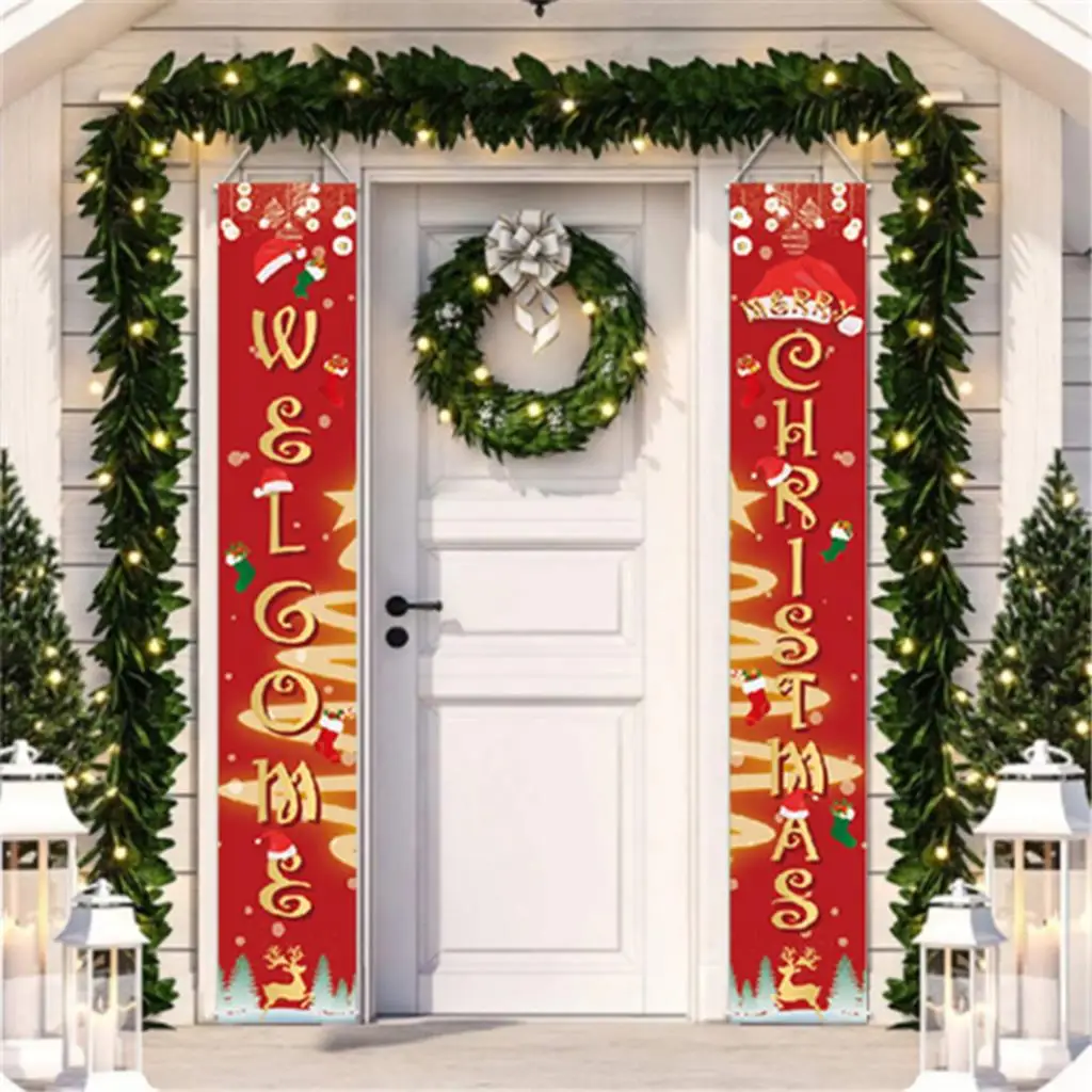 

Christmas Home Creative Curtain Door Curtain Decoration Christmas Home Decoration Merry Christmas New Year Decoration Hot Sale