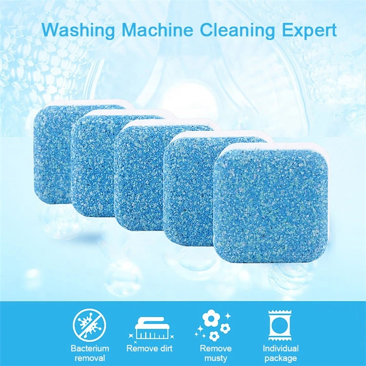 

12 pcs Laundry Washer Cleaning Blocks Washing Machine Cleaner Laundry Cleaning Effervescent Pills Cleaner Washing Machine Tabs