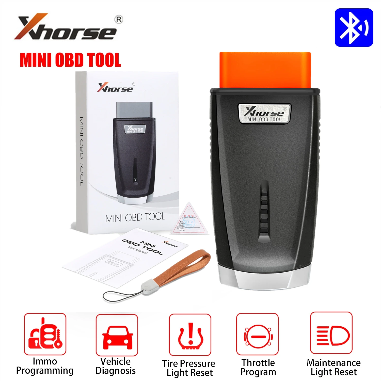 Фото Оригинальный мини-инструмент для OBD Xhorse VVDI с Xhorse VVDI Key Tool Max, программатор автомобильных ключей OBD2, инструмент для автоматического программирования ключей №1