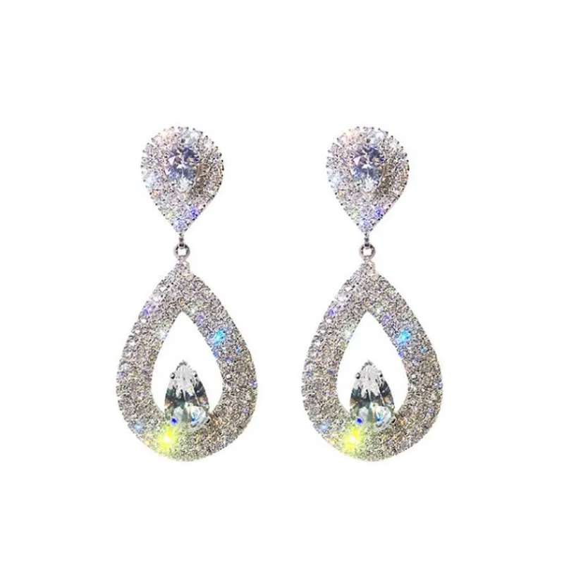 Модные серебряные серьги в форме капли воды для женщин классические элегантные