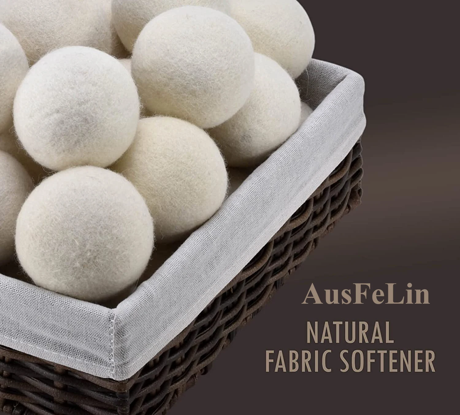 

Wool Dryer Balls 6 Pcs Reusable Natural Fabric Softener Reduces Clothing Wrinkles and Saves Drying Time Safe 100% Premium Wool