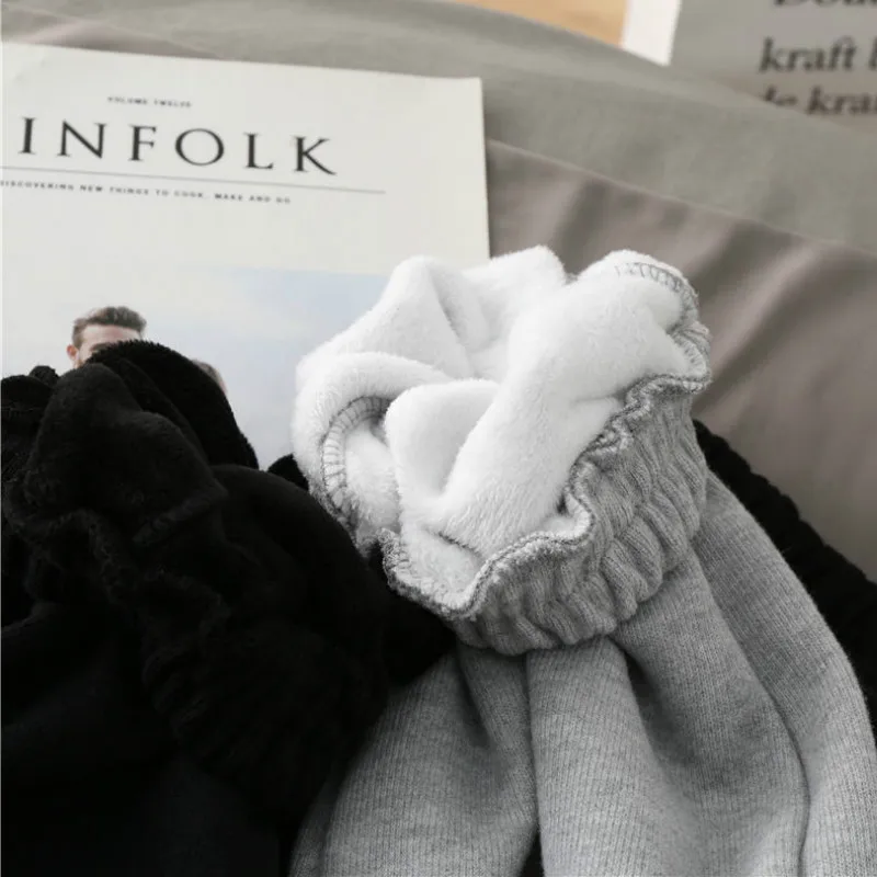 

Casual Pants Women Winter New Loose Warm Leisure Thicker Plus Velvet Solid Female Trousers All-match Popular Large Size Chic Ins