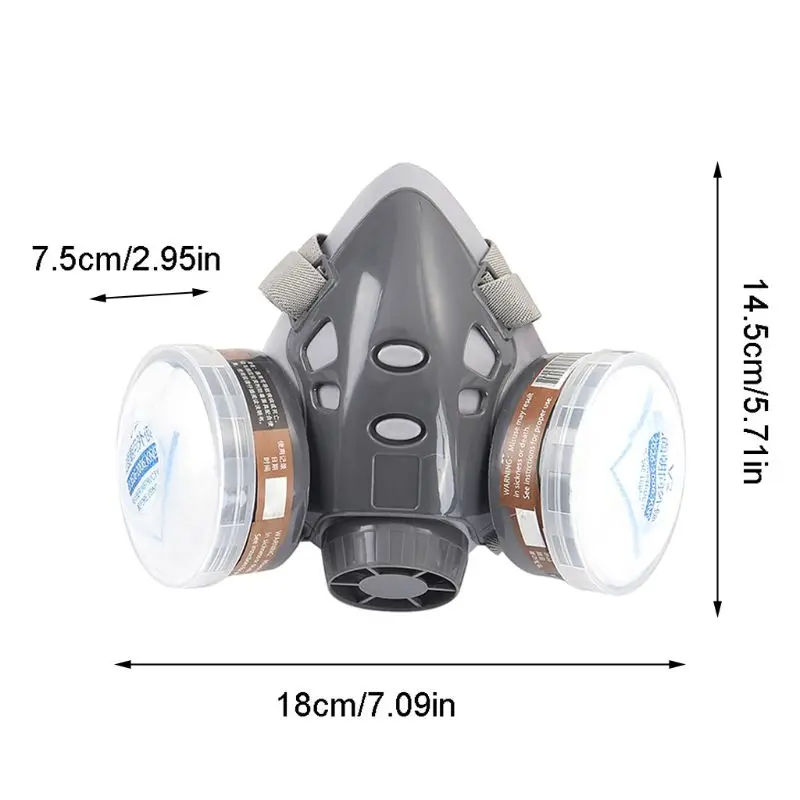 

Full Facemask Respirator Gas Mask Filter Dust Protective Facepiece For Paint 090F