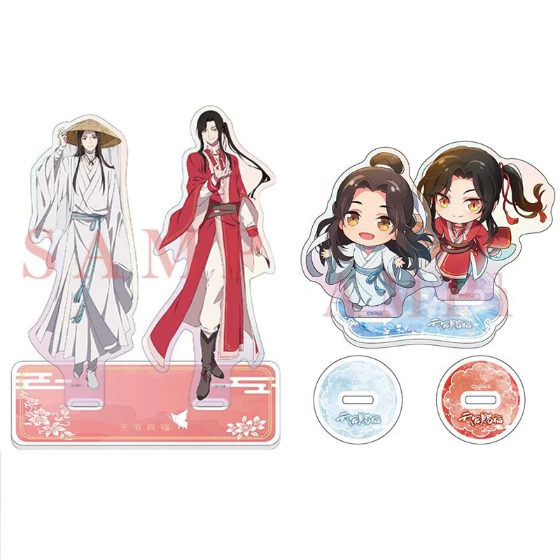 

Аниме Небесный Бог бладает людям Хуа Чэн се Лянь Двойная заглушка модель табличка настольное украшение Tian Guan Ci Fu