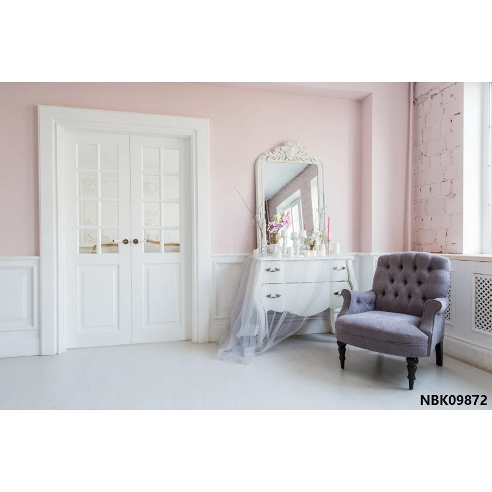 Laeacco Boudoir windoir белый занавес художественные цветы кукла фотографии фоны индивидуальные фотографические фоны для фотостудии - Цвет: NBK09872
