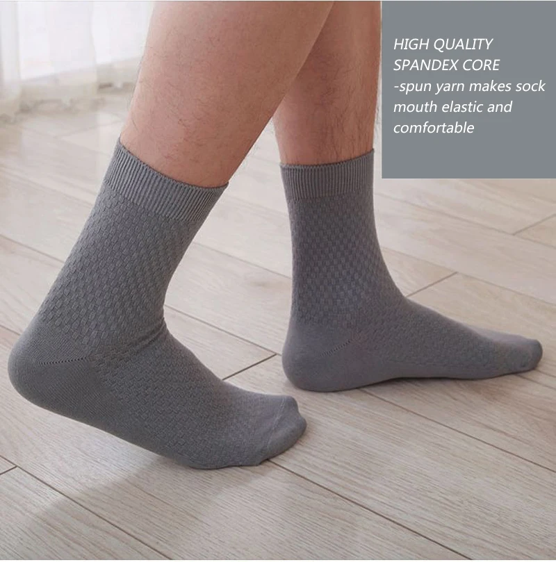 10Pairs High Quality Men's Socks Polyester Men's Socks Business Breathable Deodorant Compression Socks Casual Long Male Sock