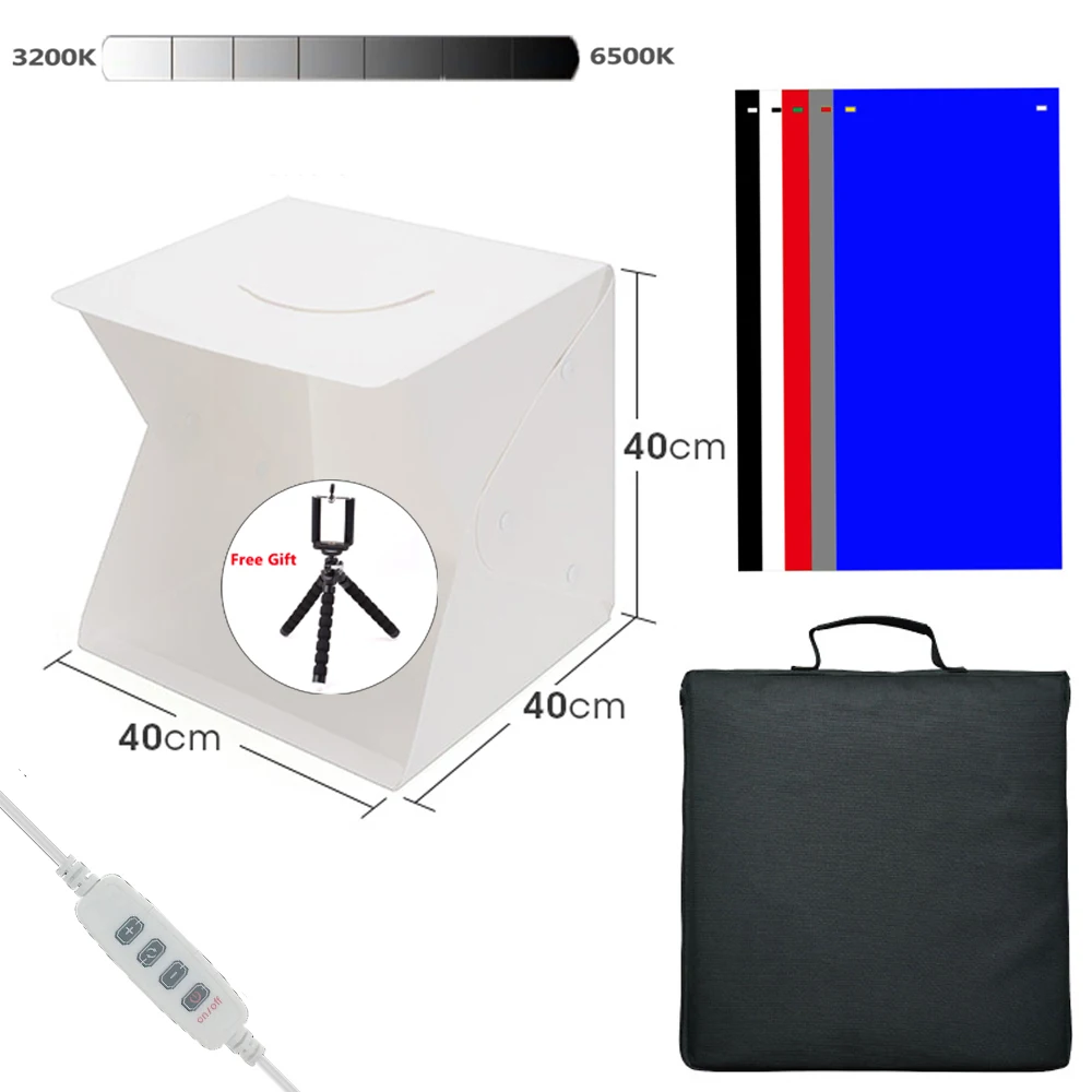 Складной светильник коробка фотографии 40*40 софтбокс для фотостудии Панель