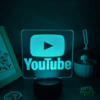 youtube logo mark lava lamps 3d led rgb neon night lights cool colorful gift for friends bedroom bedside coffee table decoration