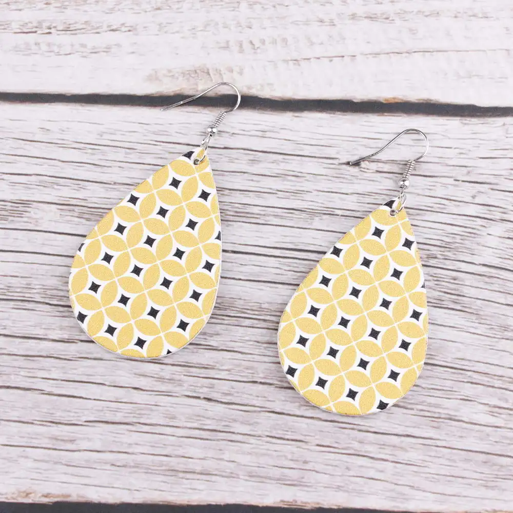 Серьги-подвески в стиле барокко из искусственной кожи | Украшения и аксессуары