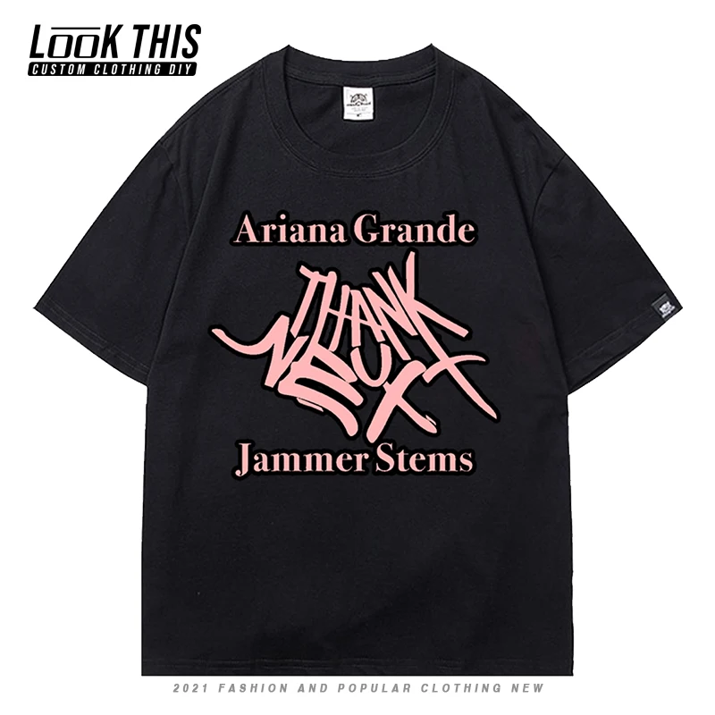 

Ariana Grande Punk Men T-shirt 2021 Summer Short Sleeve Tee Streetwear Tops Boys O-Neck Oversized T-shirt Tee Tops Clothing