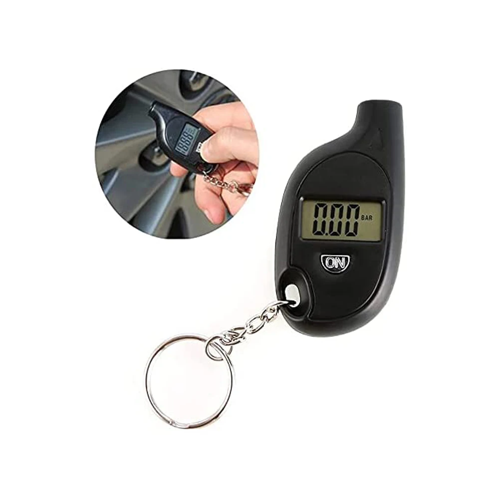 Mini LCD Display Digital Tire Tyre Air Pressure Gauge Tester Tool Key Chain Inspection Car Repair Auto Part | Автомобили и