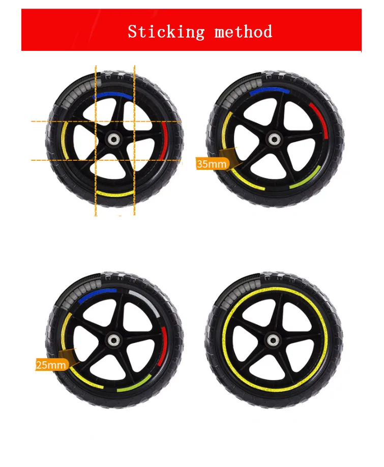 Светоотражающие наклейки для детей 12 шт. лента баланса велосипеда декоративные