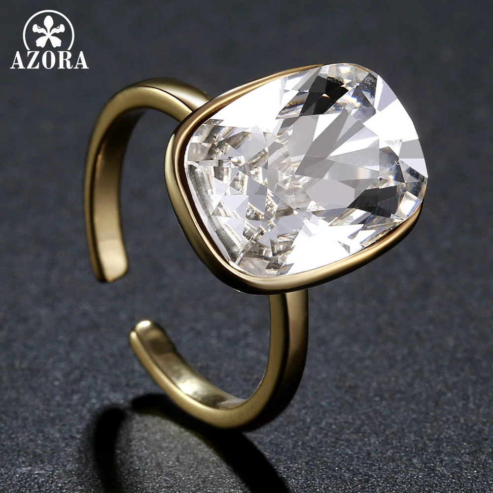 AZORA Открытый регулируемый палец Голубое облако кольца для женщин свадебные