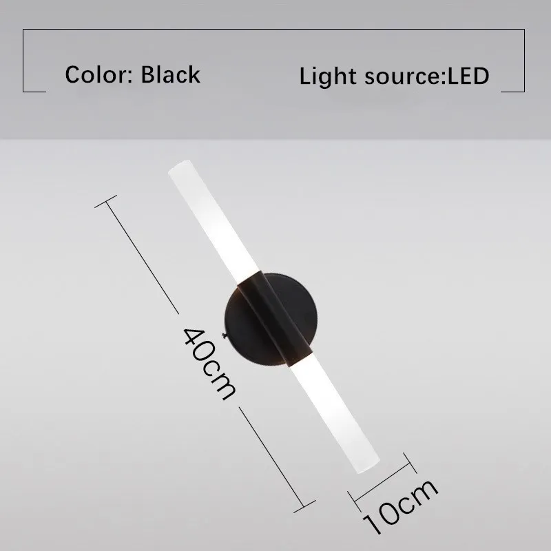 

Modern metal tube pipe up down LED wall lamps Bedroom foyer washroom living room toilet bathroom wall light lamp