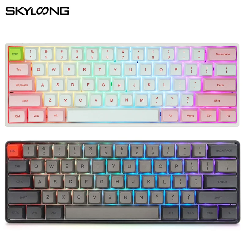 Механическая клавиатура SKYLOONG SK61 PBT с колпачками клавиш игровая горячей заменой