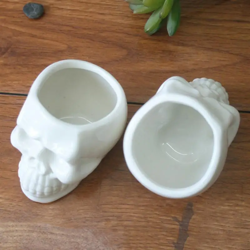 Керамический горшок для растений в форме черепа цветов суккулентов кактусов
