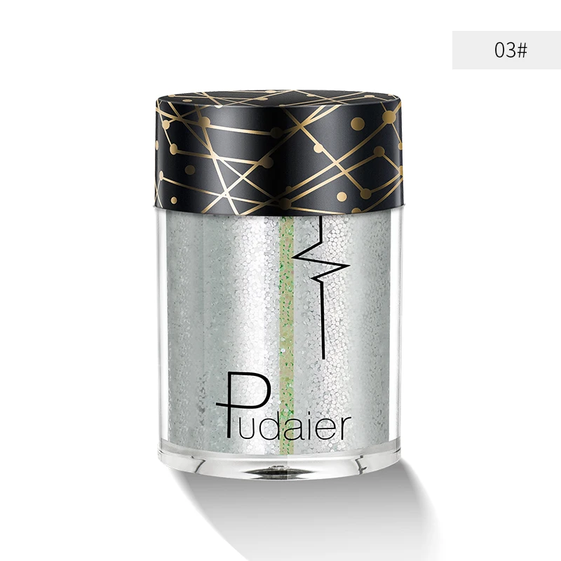 Pudaier 24 цвета голографический Блестящий Блеск для кожи лица тела праздничный