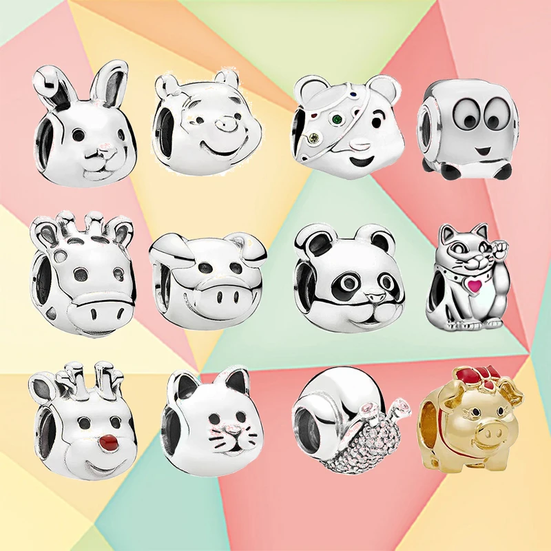 

Fashionable And High-quality New Zodiac Pig, Lucky Cat, Animal Charm Beads, Forest Female Diy Exquisite Jewelry Accessories