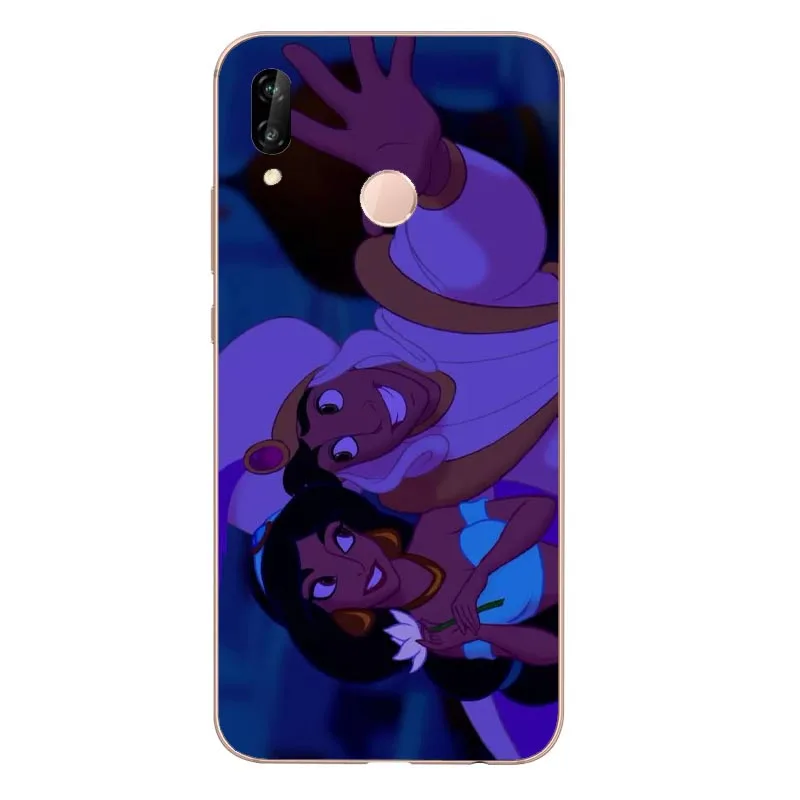 Мягкий Силиконовый ТПУ чехол для телефона Disny Aladdin Jasmine Huawei P8L P20L P20LITE P30 Mate 8 9 10 20Por RS