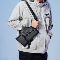 fashion pu leather waist packs mens multifunction crossbody bag fanny pack phone bags travel belt bag male small purses men