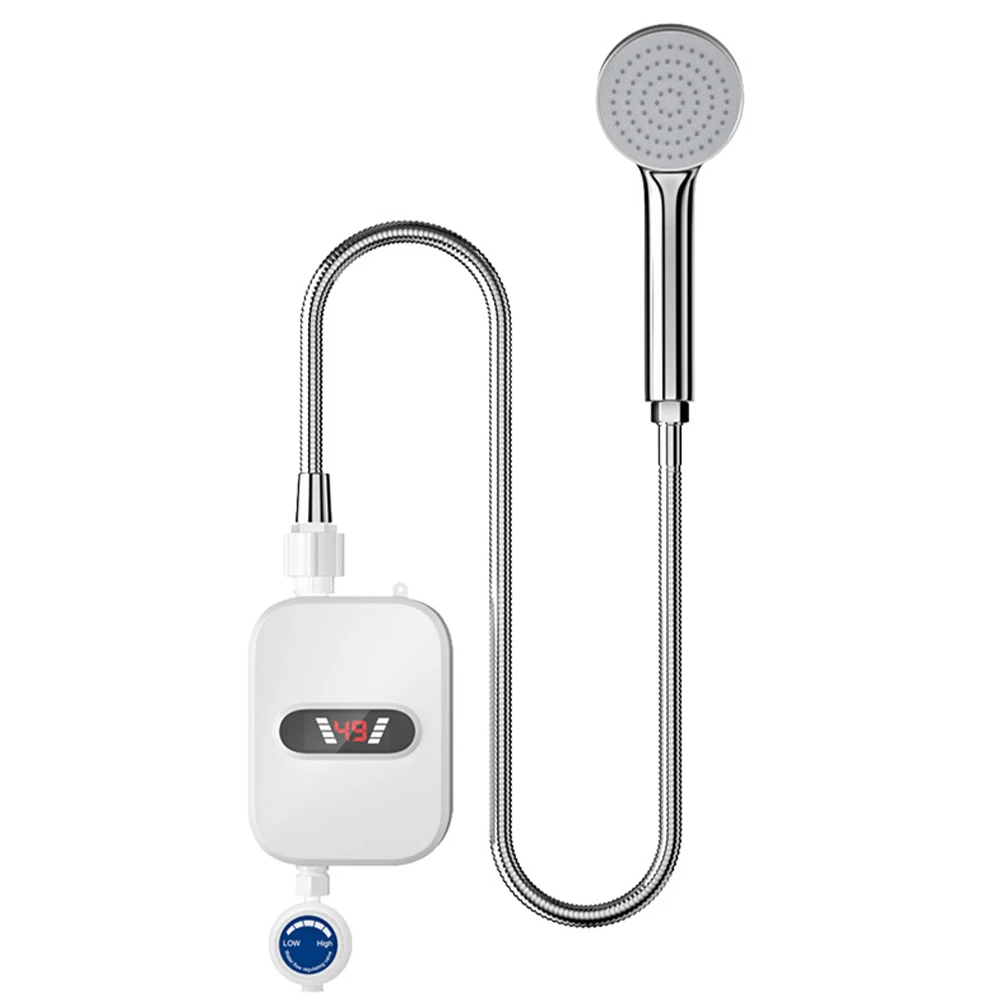 kitchen bathroom water heater shower 220v kitchen faucet eu plug electric water heater 3500w digital display 2021new free global shipping