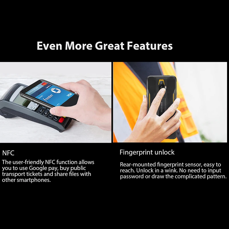 

BLACKVIEW 2020 New BV6300 Pro Helio P70 6GB+128GB Smartphone 4380mAh Android 10.0 Mobile Phone NFC IP68 Waterproof Rugged Phone