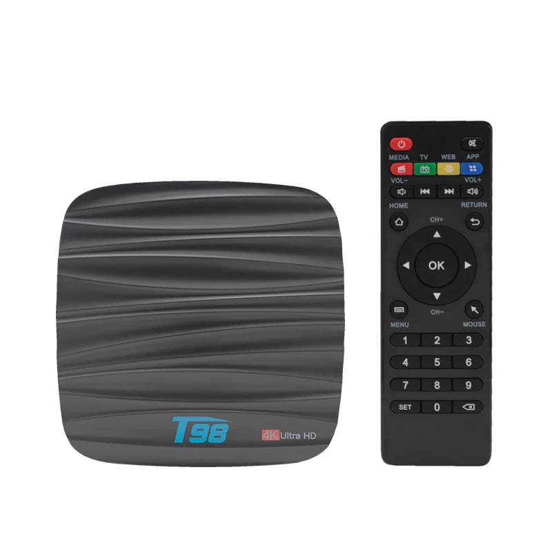 Cheap Android 8.1 Smart TV BOX T98 4GB 32GB Allwinner H6 Quad core Bluetooth Set top Box with Voice Remote | Электроника