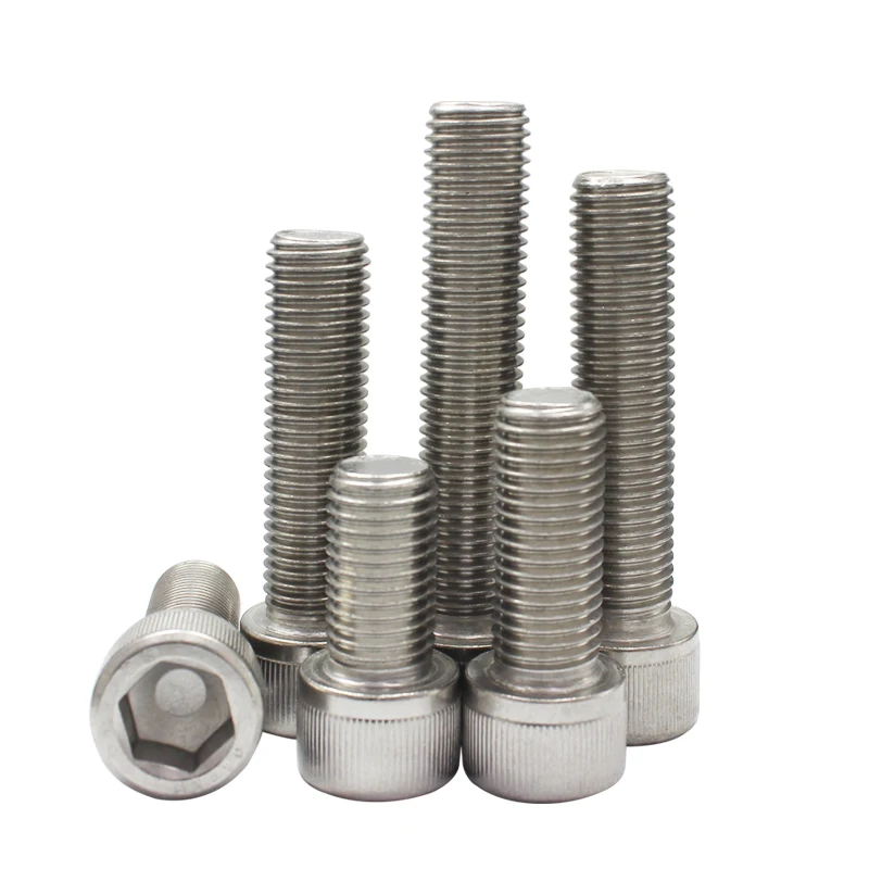 Hexagon Hex Socket Cap Head Screw Bolts M1.6 M2 M2.5 M3 M4 M5 M6 stainless steel full thread screws din 912 grade for machinery images - 6