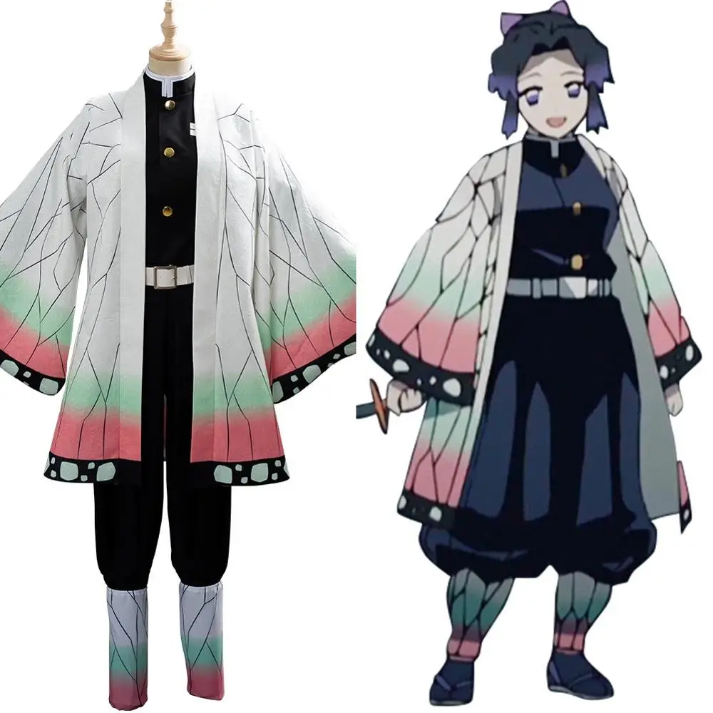 Костюм кимоно из аниме клинок демона косплей костюм шинобу униформа для взрослых