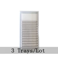 3 trayslot 3d premade fans lashes grafting volume fake mink eyelashes false clusters 8 to15mm 3d mink soft long