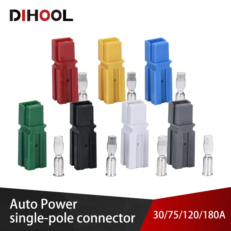 

Single-Pole Connector DC Forklift Power Plug 30A/50A/75A/120A/180A Car Battery Charging Plug High-current Cable Terminals