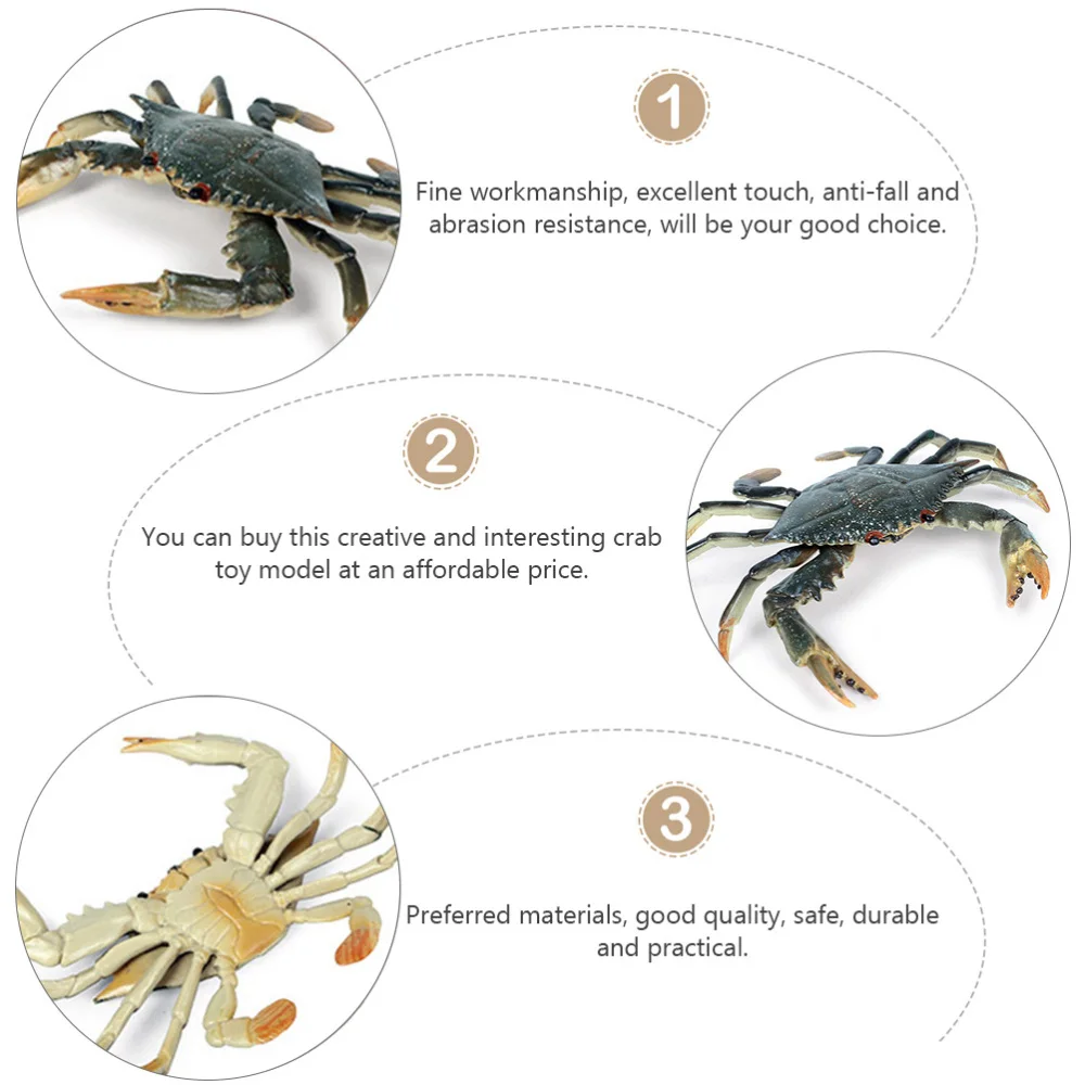 

1pc Simulation Crab Model Children Cognitive Lovely Animals